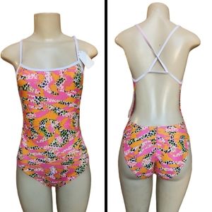 NWT Speedo Magnetic Zebra Super Baci Swimsuit sz.34